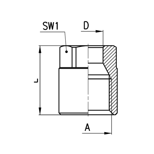 1303 4-1/8 Nakrętka na rurę fi 4, Camozzi