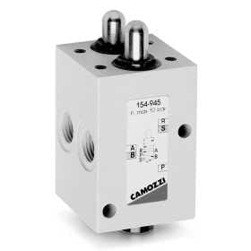 154-945 Zawór sterowany mech. 5/2 G 1/4", Camozzi