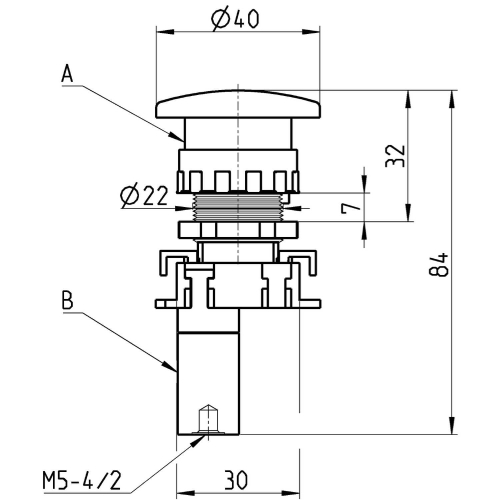 200-975 Przycisk do zaworu czerwony , Camozzi