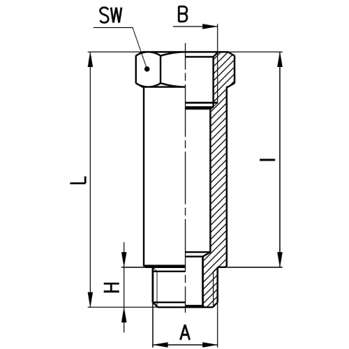 2525 1/4-27 Przedłużka, Camozzi