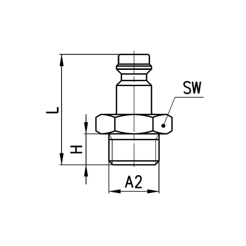 5150 1/8 Króciec szybkozłącza DN5 GZ 1/8", Camozzi