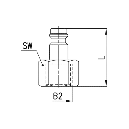 5350 1/4 Króciec szybkozłącza DN5 GW 1/4", Camozzi