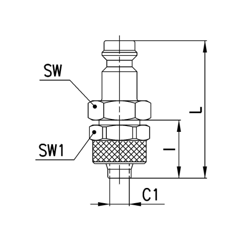 5450 8/6 Króciec szybkozłącza DN5, 8/6, Camozzi