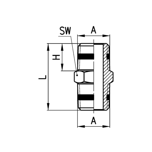 S2500 1/2 Nypel z uszczelnieniem PTFE, Camozzi