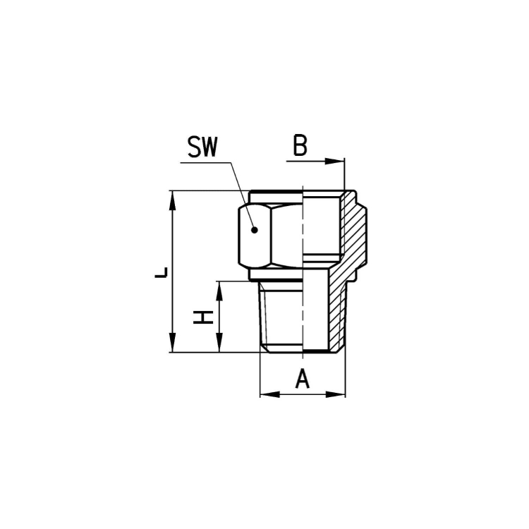 2520 3/8-1/2 Redukcja nyplowa, Camozzi