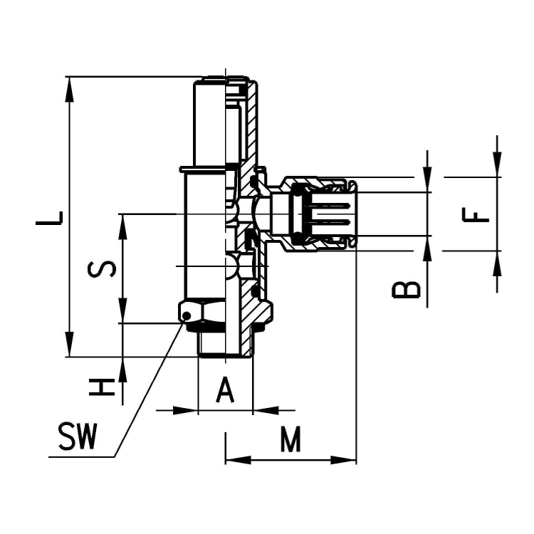 GMCU 913-M5-3 Zawór dławiąco-zwrotny, Camozzi