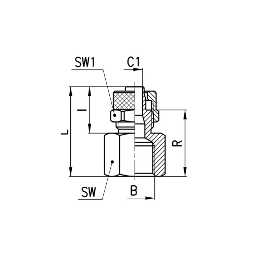 1463 8/6-1/8 Złączka prosta fi 8/6 GW 1/8, Camozzi