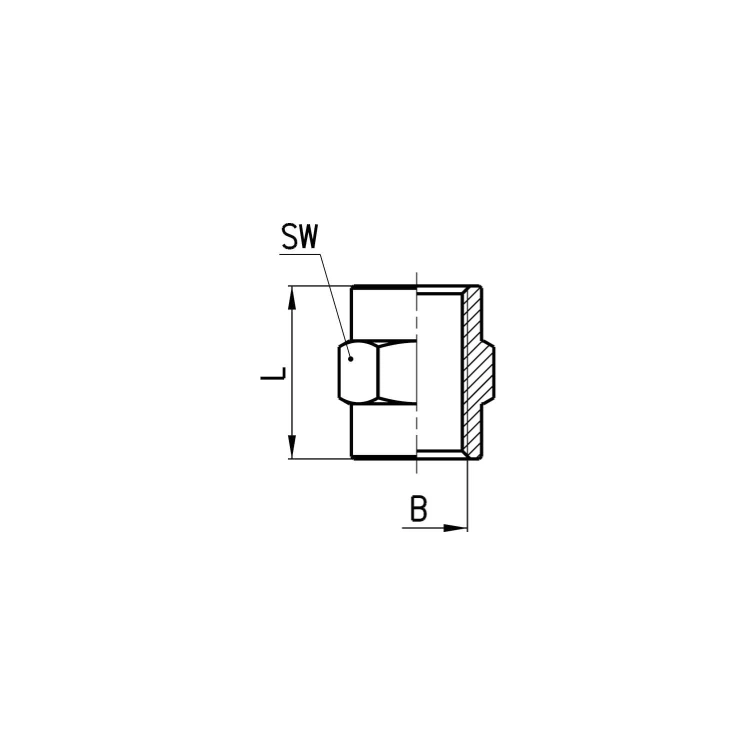 2543 1/8 Mufa GW 1/8, Camozzi