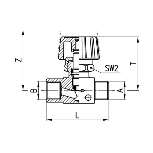 2820 1/4 Zawór regulujący GZ-GW 1/4", Camozzi