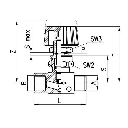 2829 1/8 Zawór regulujący GZ-GW 1/8", Camozzi