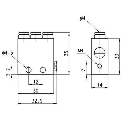 2LR-SB4-B Zawór logiczny OR, Camozzi