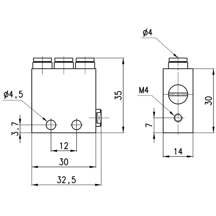 2LR-SB4-B Zawór logiczny OR, Camozzi