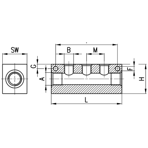 3053 1/2-4L-3/8 Listwa rozdzielająca, Camozzi