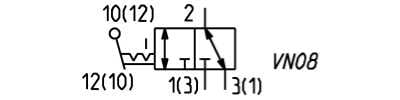 338-990 Zawór ręczny 3/2 NC G 1/8", Camozzi
