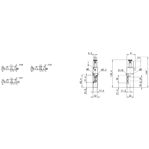 358-015-02 Elektrozawór monost. 5/2 G 1/8, Camozzi