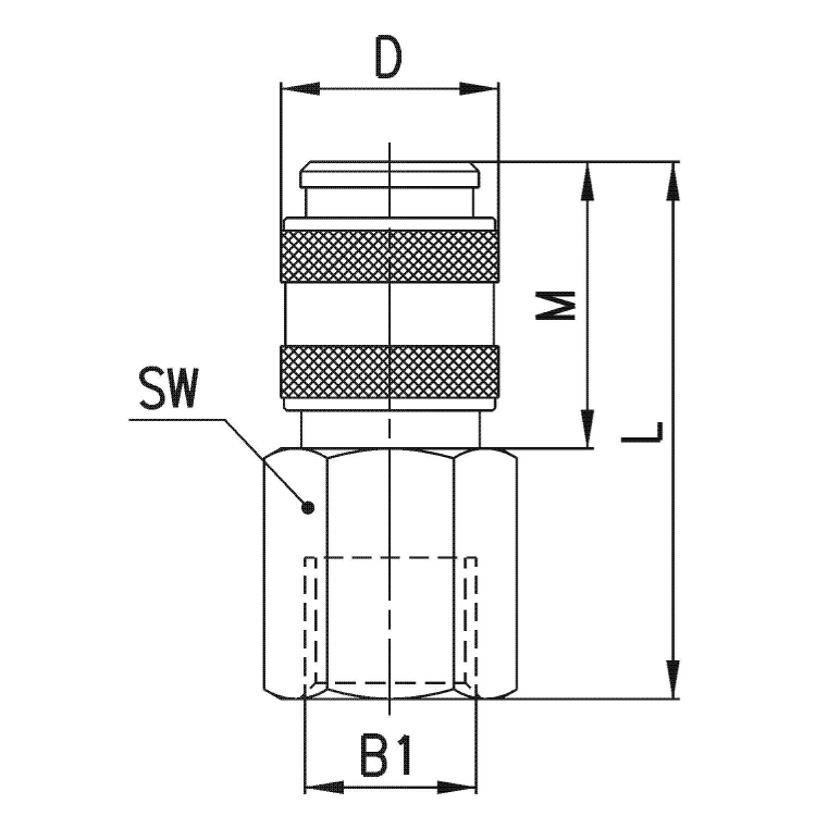 5053 1/4 Szybkozłącze DN 5, GW 1/4", Camozzi