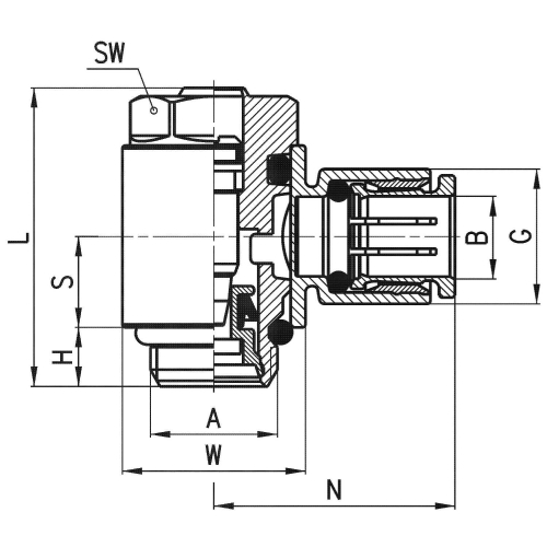 PSCU 606-1/4-10 Regulator przepływu, Camozzi