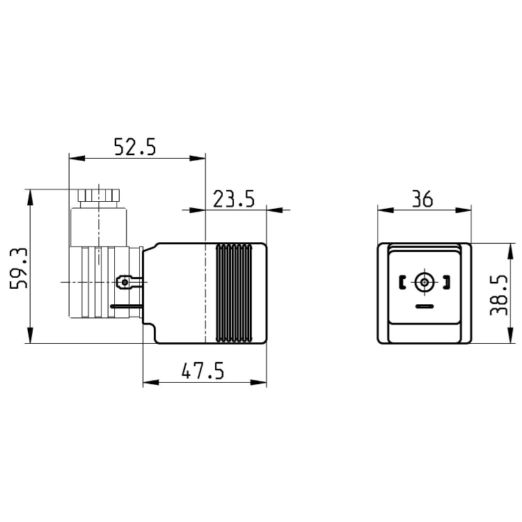 B9D Cewka 24 V 50/60 Hz 29 VA, Camozzi