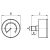 M043-P12 Manometr tylny 0-12bar kl.1,6, Camozzi