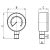 M063-R12 Manometr 0-12bar kl.1,6, Camozzi