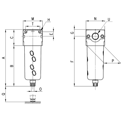 MC104-F00 Filtr G 1/4 seria MC, Camozzi