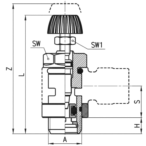 MCO 702-M5 Zawór dławiący M5, Camozzi