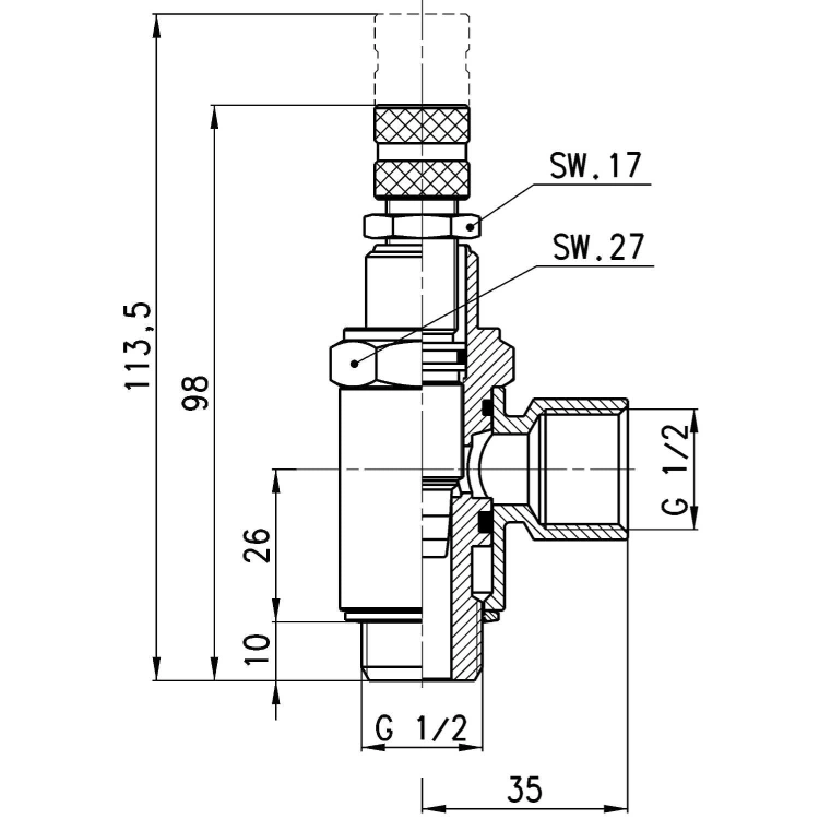 MCO 710-1/2 Zawór dławiący regulowany G1/2 Camozzi