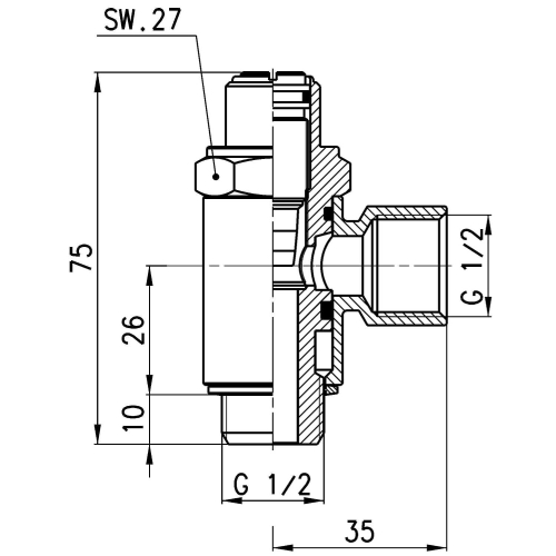 SCO 610-1/2 Zawór dławiący G 1/2", Camozzi