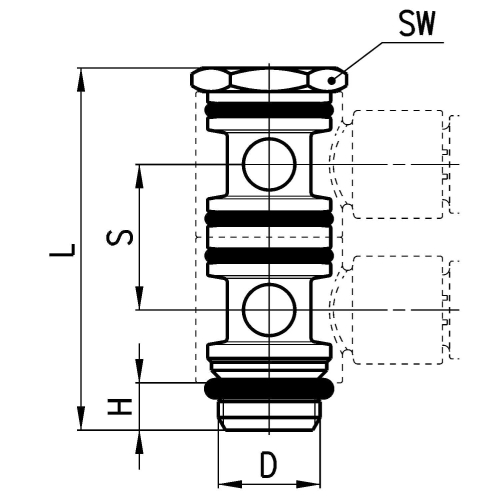 7632 02-1/4 Śruba do złączki banjo Compact Camozzi