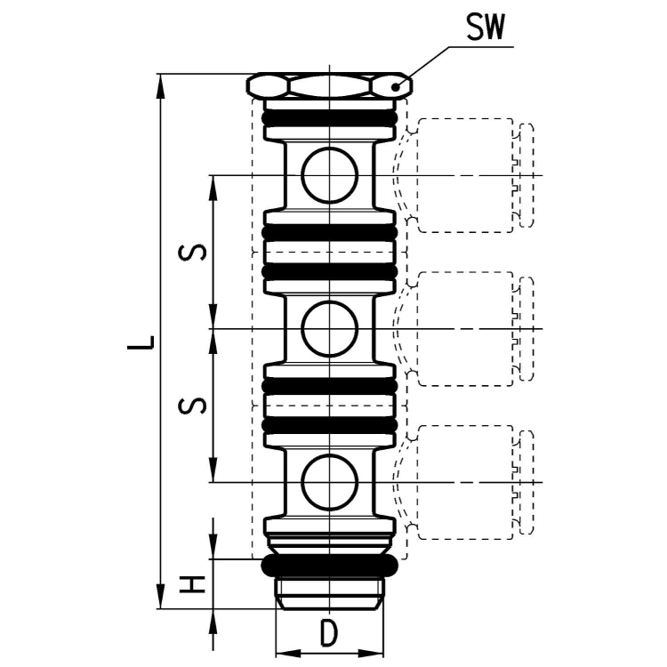 7632 03-1/8 Śruba do złączki banjo Compact Camozzi