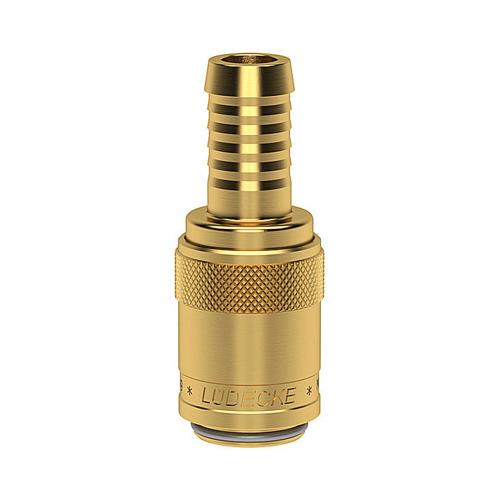 ESD 13 TLAB Szybkozłącze do form DN 9 z zaworem pod wąż 13mm Ludecke